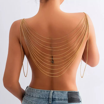 CELESTE BACK REVERSIBLE DRAPE BODY CHAIN