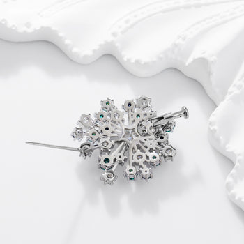 CELESTIAL STAR CLUSTER BROOCH IN STERLING SILVER