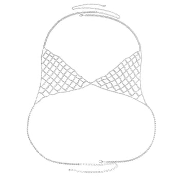 CELESTINE CRYSTAL WEAVE BODY CHAIN BRALETTE