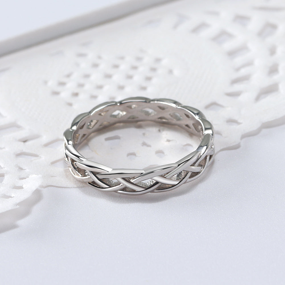 CELTIC KNOT ETERNITY BAND IN STERLING SILVER