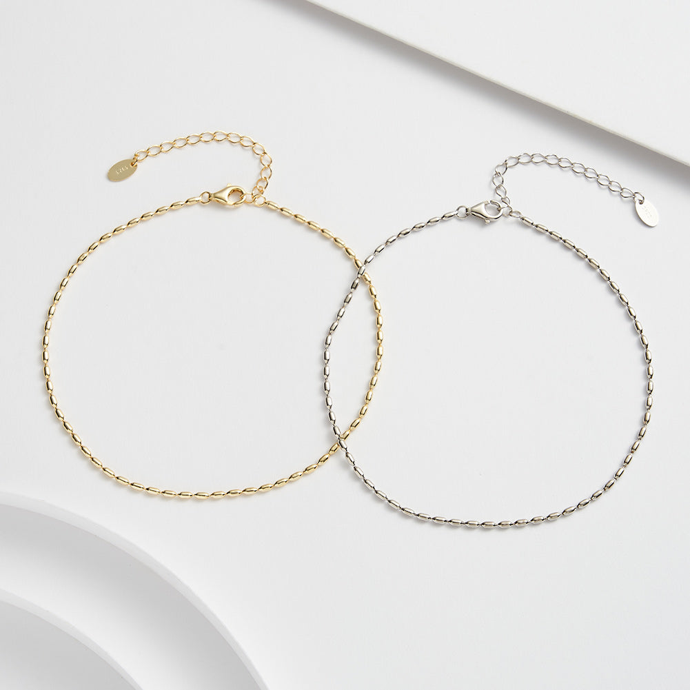 CHAIN ANKLET IN STERLING SILVER