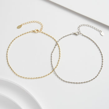 CHAIN ANKLET IN STERLING SILVER