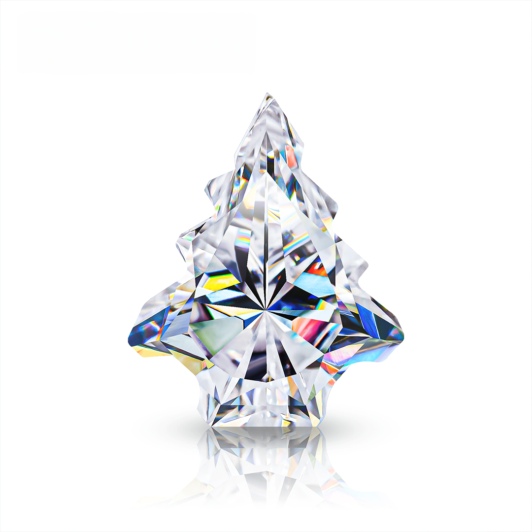 CHRISTMAS TREE CUT MOISSANITE LOOSE DIAMOND