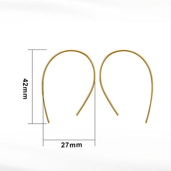 CLASSIC CURVED HOOK EARRINGS IN STERLING SILVER