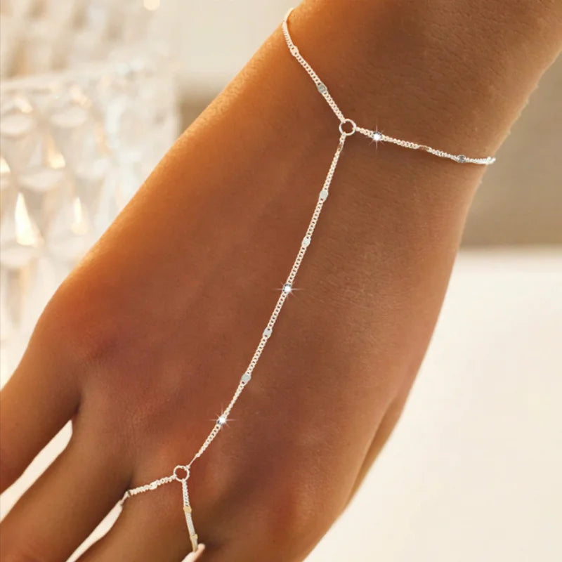 CLASSIC HAND CHAIN BRACELET IN STERLING SILVER