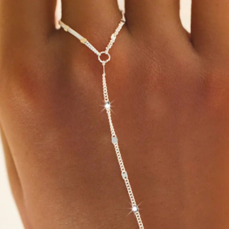CLASSIC HAND CHAIN BRACELET IN STERLING SILVER