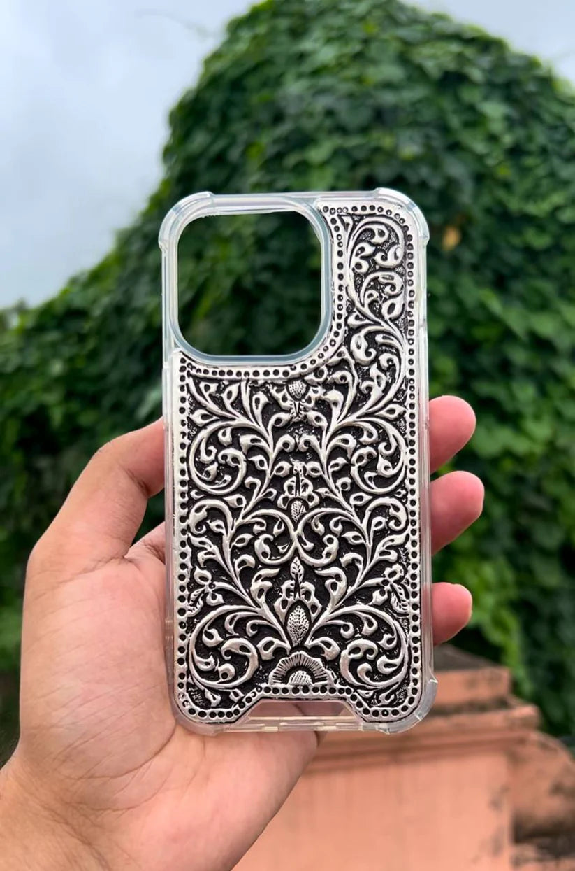 CLASSIC ROYAL PHONE CASE IN STERLING SILVER