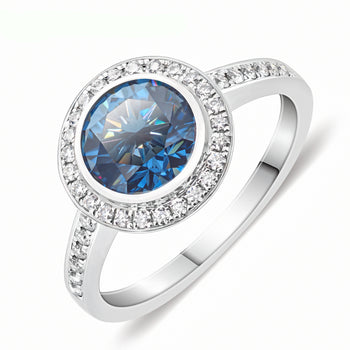 COLORED MOISSANITE ENGAGEMENT RINGS IN SOLID GOLD