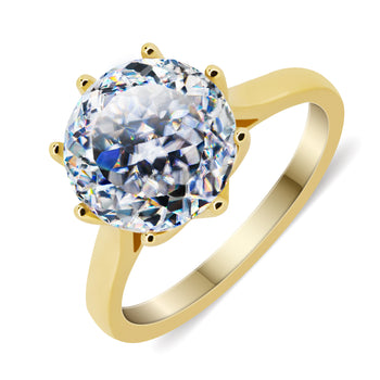 COLORED MOISSANITE ENGAGEMENT RINGS IN SOLID GOLD