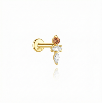 Anneau de nez non percé en diamant et moissanite