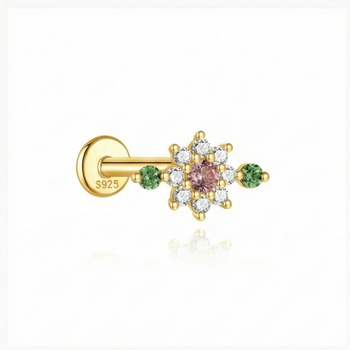 Anneau de nez non percé en diamant et moissanite