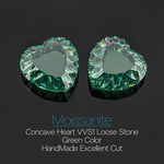 CONCAVE GREEN HEART CUT MOISSANITE LOOSE DIAMOND