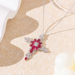 CORUNDUM LAB GROWN RUBY PENDANT IN STERLING SILVER