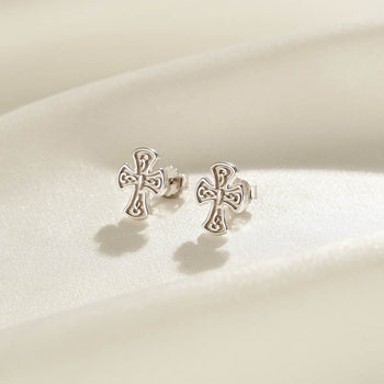 Kreuzohrstecker aus Sterlingsilber