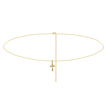 CROSS WAIST CHAIN IN STERLING SILVER