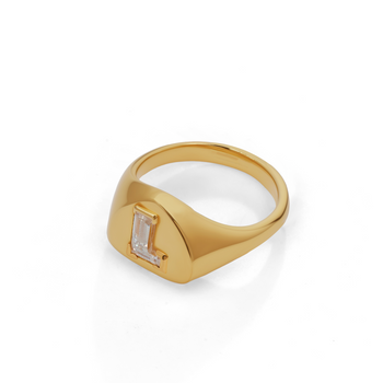 CUSTOM INITIAL MOISSANITE RING IN STERLING SILVER