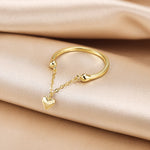 DAINTY HEART CHARM RING IN STERLING SILVER