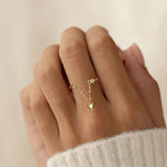 DAINTY HEART CHARM RING IN STERLING SILVER