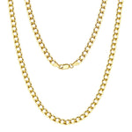DIAMOND CUT CUBAN LINK CURB CHAIN IN STERLING SILVER