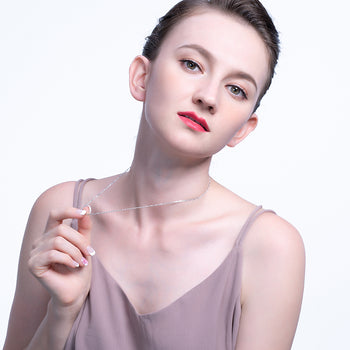 DIAMOND CUT FIGARO LINK CHAIN IN STERLING SILVER