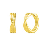 DOUBLE HOOP HUGGIE EARING IN STERLING SILVER