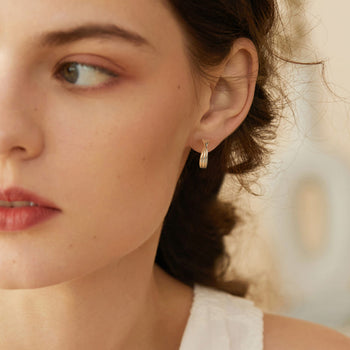 Boucles d'oreilles créoles doubles en argent sterling