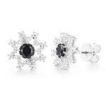 EIGHT POINTED STAR MOISSANITE STUD EARRINGS IN STERLING SILVER