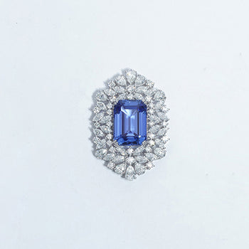 LAB GROWN EMERALD/RUBY/SAPPHIRE GEMSTONE WITH MOISSANITE PENDANT NECKLACE IN 14K GOLD