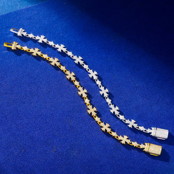 ETERNAL CROSS MOISSANITE BRACELET IN STERLING SILVER