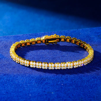 ETERNAL DOUBLE LAYERED MOISSANITE TENNIS BRACELET IN STERLING SILVER