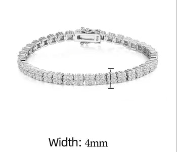 ETERNAL DOUBLE LAYERED MOISSANITE TENNIS BRACELET IN STERLING SILVER