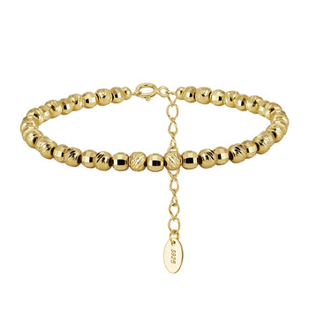 FACET BEAD BRACELET IN STERLING SILVER