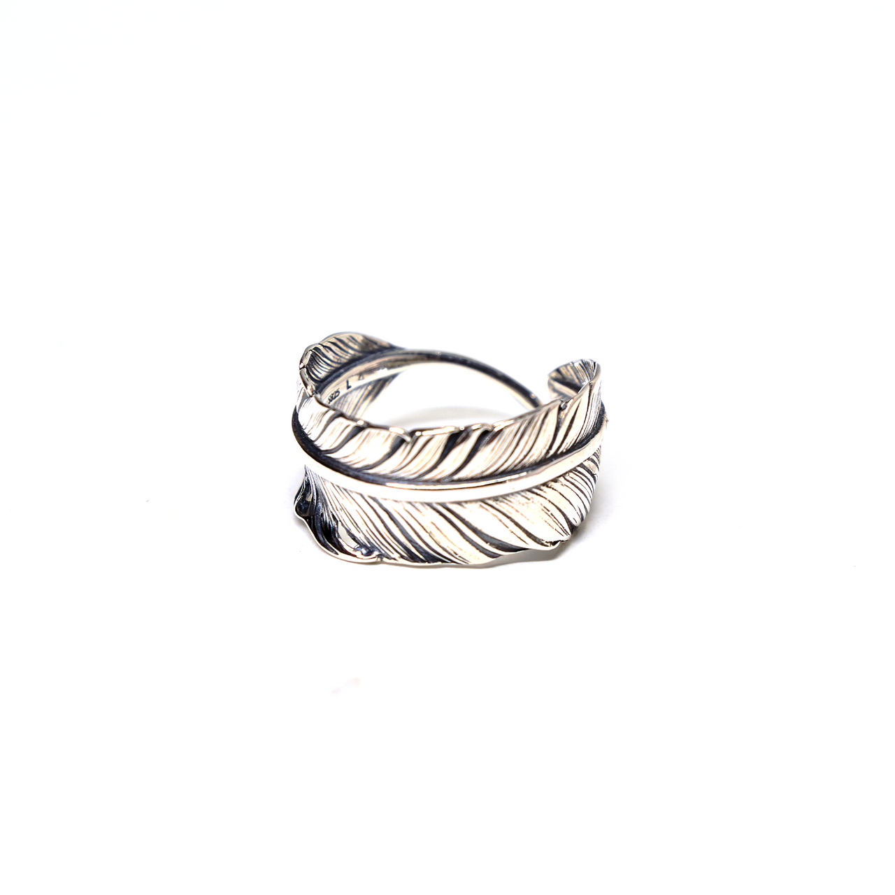 FEATHER RING IN STERLING SILVER