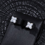 MOISSANITE FLORAL STUD EARRINGS IN STERLING SILVER