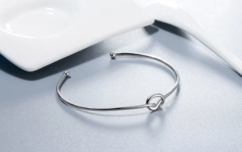 FOREVER KNOT CUFF BRACELET IN STERLING SILVER