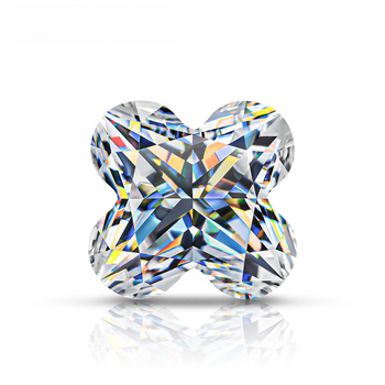 DIAMANT EN LIBRE DE MOISSANITE TRUPE À QUATRE FEUILLES