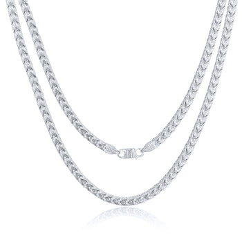 BRACELET À MAILLES CUBINES TAILLÉES EN ARGENT MASSIF