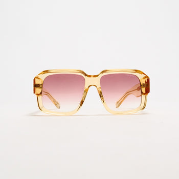 Retro Squared Orange Sunglasses - IVORY & EBONY