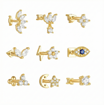 DANGLE CARTILAGE PIERCING IN STERLING SILVER