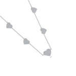 HEART MOISSANITE CHAIN NECKLACE IN STERLING SILVER