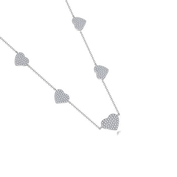 Collier en argent sterling avec moissanite en forme de cœur