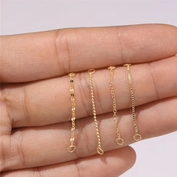 EAR PIERCING CHAIN IN SOLID GOLD