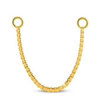 EAR PIERCING CHAIN IN SOLID GOLD