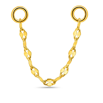 EAR PIERCING CHAIN IN SOLID GOLD