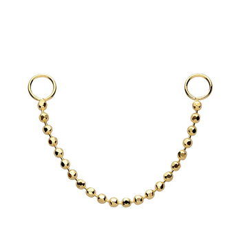 EAR PIERCING CHAIN IN SOLID GOLD