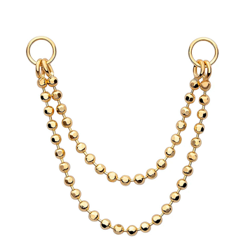 EAR PIERCING CHAIN IN SOLID GOLD