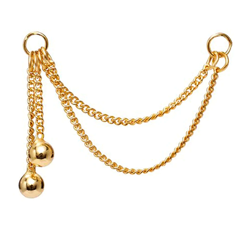 EAR PIERCING CHAIN IN SOLID GOLD