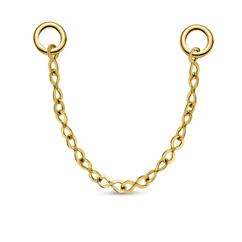 EAR PIERCING CHAIN IN SOLID GOLD