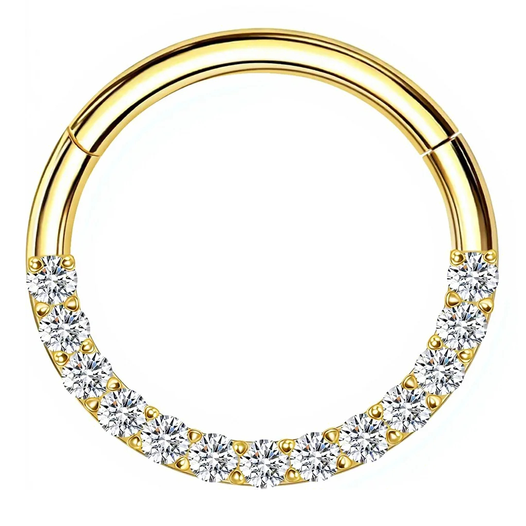HOOP RING PIERCING IN SOLID GOLD