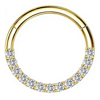 HOOP RING PIERCING IN SOLID GOLD